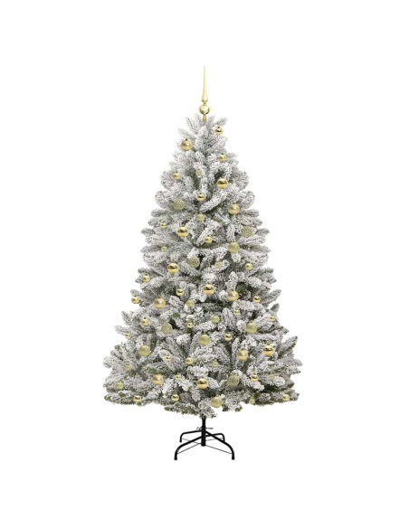 Albero di Natale artificiale con 300 LED Verde e Bianco 180 cm