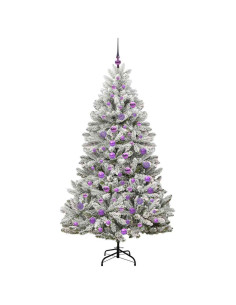 Albero di Natale artificiale Verde e Bianco 180 cm