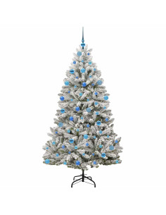 Albero di Natale artificiale Verde e Bianco 180 cm