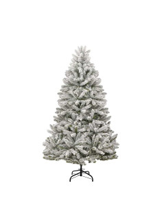 Albero di Natale artificiale Verde e Bianco 210 cm
