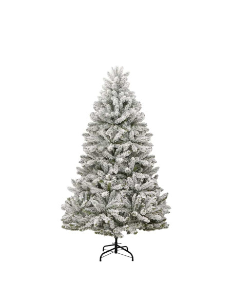Albero di Natale artificiale Verde e Bianco 210 cm