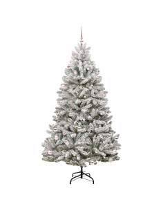 Albero di Natale artificiale Verde e Bianco 240 cm