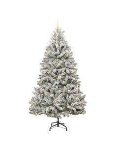 Albero di Natale artificiale Verde e Bianco 240 cm