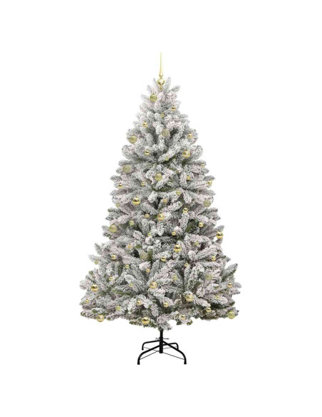 Albero di Natale artificiale Verde e Bianco 240 cm