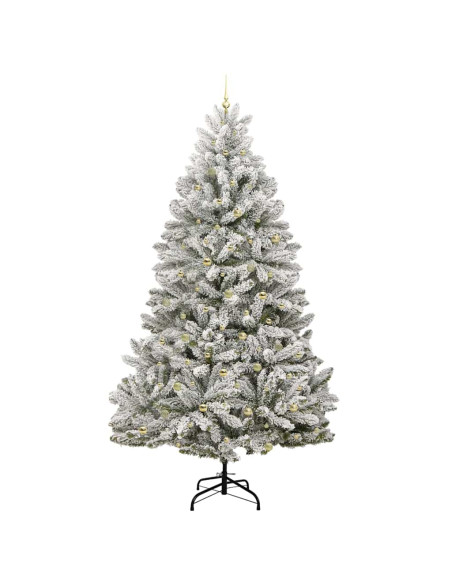 Albero di Natale artificiale Verde e Bianco 270 cm