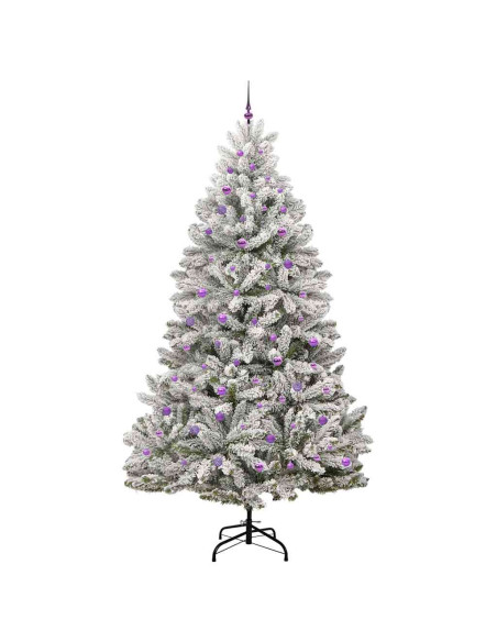 Albero di Natale artificiale Verde e Bianco 270 cm