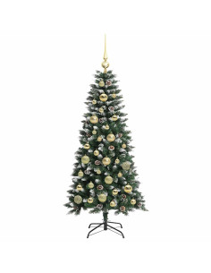 Albero di Natale artificiale con 150 LED Verde 50 x 50 x 120 cm