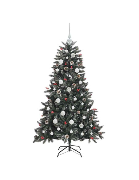 Albero di Natale artificiale con 150 LED Verde 120 cm