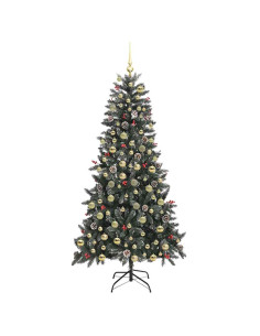 Albero di Natale artificiale con 300 LED Verde 210 cm