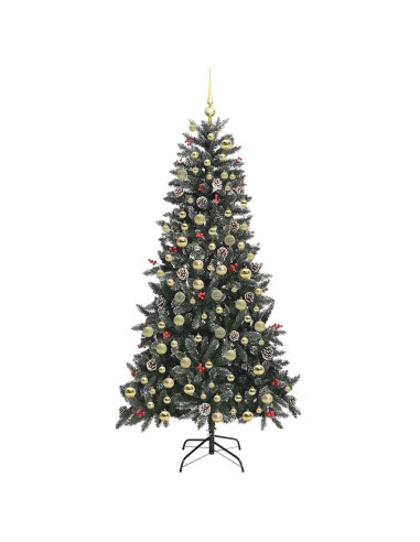 Albero di Natale artificiale con 300 LED Verde 210 cm