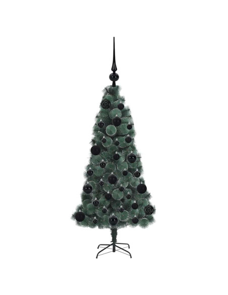 Albero di Natale artificiale preilluminato con set di palline