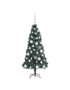 Albero di Natale artificiale pre-illuminato con set di palle