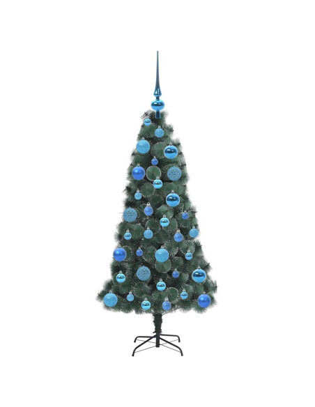 Albero di Natale artificiale pre-illuminato con set di palline