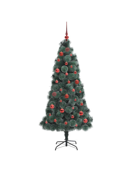 Albero di Natale artificiale pre-illuminato con set di palline