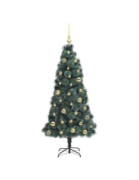 Albero di Natale artificiale preilluminato con set di palline