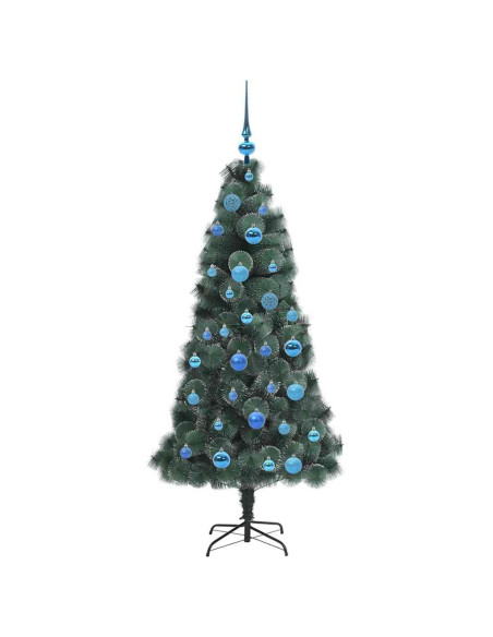 Albero di Natale artificiale preilluminato con set di palline