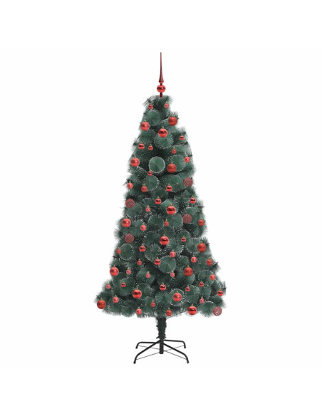 Albero di Natale artificiale preilluminato con set di palline