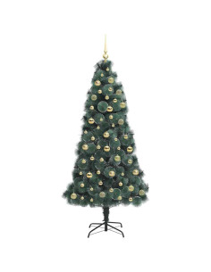 Albero di Natale artificiale pre-illuminato con set di palline