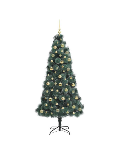 Albero di Natale artificiale pre-illuminato con set di palline