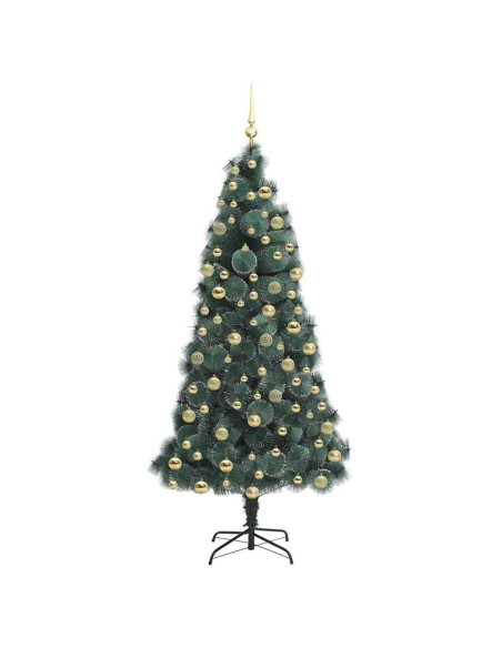 Albero di Natale artificiale pre-illuminato con set di palline