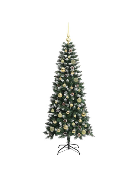 Albero di Natale artificiale con 150 LED Verde 66 x 66 x 150 cm