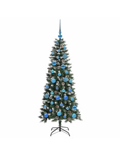 Albero di Natale artificiale con 150 LED Verde 66 x 66 x 150 cm