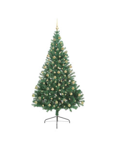 Albero di Natale artificiale con luci integrate Verde 180 cm