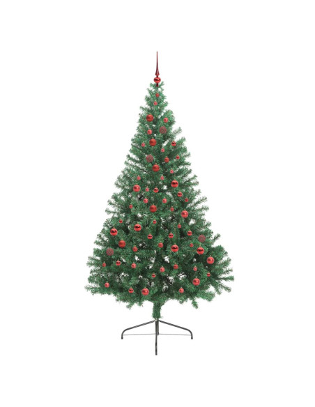 Albero di Natale artificiale con luci integrate Verde 210 cm