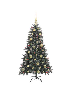 Albero di Natale artificiale con 150 LED Verde 68 x 68 x 120 cm
