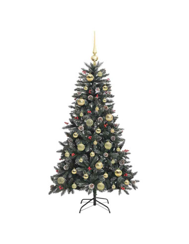 Albero di Natale artificiale con 150 LED Verde 120 cm