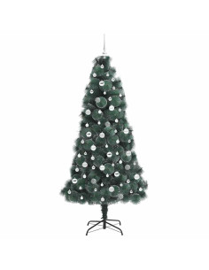 Albero di Natale artificiale pre-illuminato con set di palline