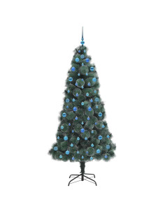 Albero di Natale artificiale pre-illuminato con set di palline