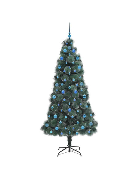 Albero di Natale artificiale pre-illuminato con set di palline