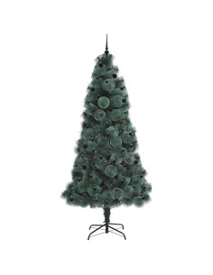 Albero di Natale artificiale pre-illuminato con set di palline