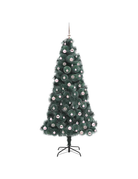 Albero di Natale artificiale illuminato pre-addobbato con set di palline