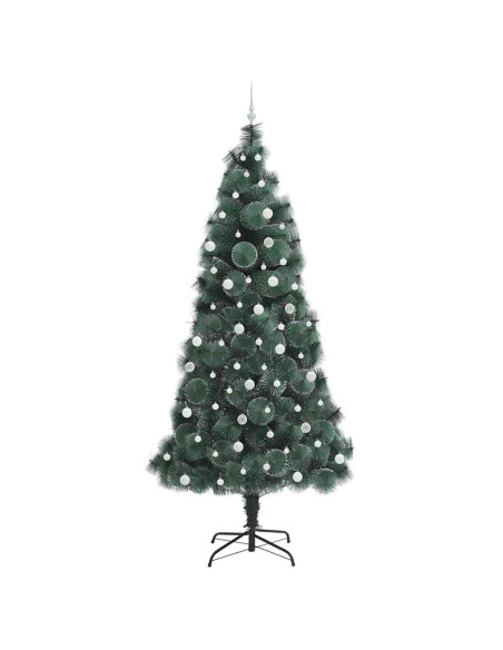 Albero di Natale artificiale pre-illuminato con set di palline