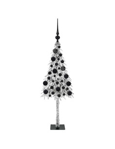 Albero di Natale con 150 LED Bianco 120 cm PE e Acciaio