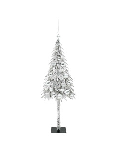 Albero di Natale con 150 LED Bianco 120 cm PE e Acciaio
