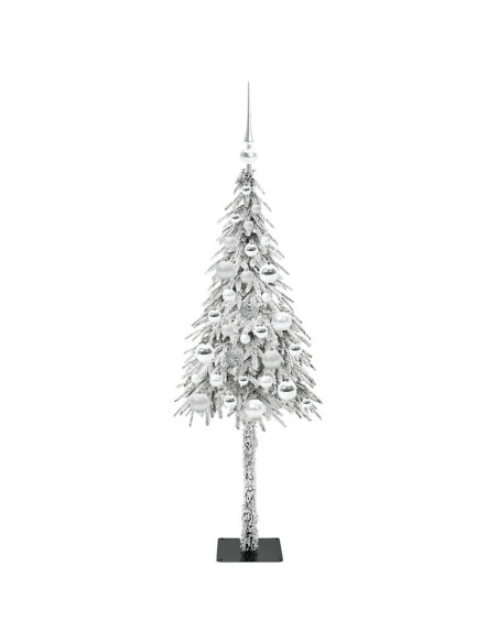 Albero di Natale con 150 LED Bianco 120 cm PE e Acciaio