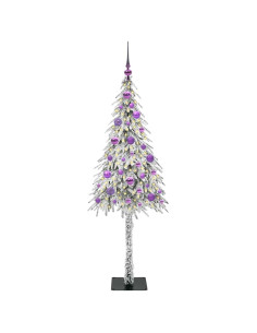 Albero di Natale con 150 LED Bianco 150 cm PE e Acciaio