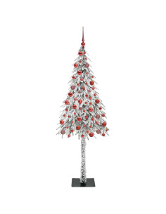 Albero di Natale con 300 LED Bianco 180 cm PE e Acciaio