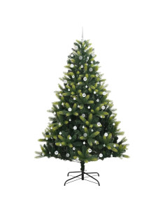 Albero di Natale Artificiale a Cerniera con 300 LED 240 cm