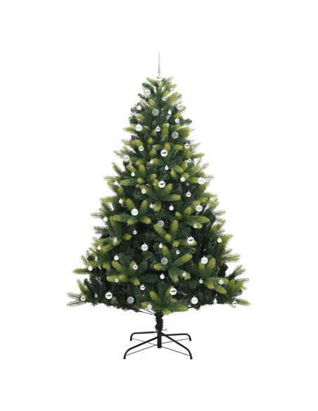 Albero di Natale Artificiale a Cerniera 300 LEDs Verde 240 cm