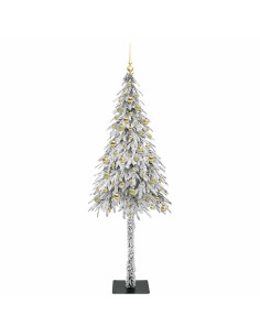 Albero di Natale con 300 LED Bianco 210 cm PE e Acciaio