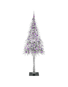 Albero di Natale con 300 LED Bianco 210 cm PE e Acciaio