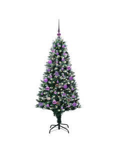 Albero di Natale artificiale con 150 LED Verde 150 cm