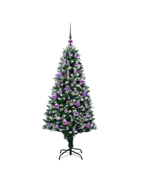 Albero di Natale artificiale con 150 LED Verde 150 cm