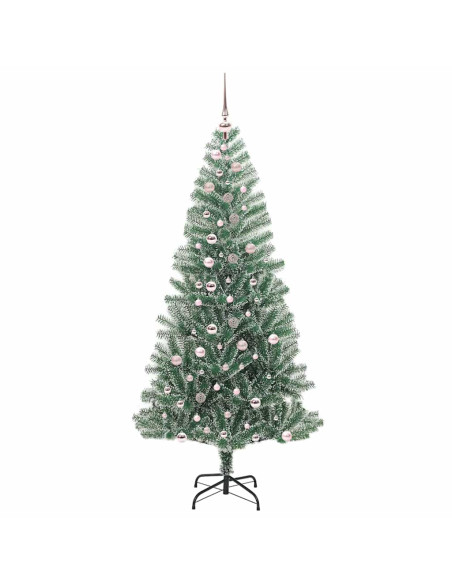 Albero di Natale Artificiale Imbiancato con Luci LED 240 cm