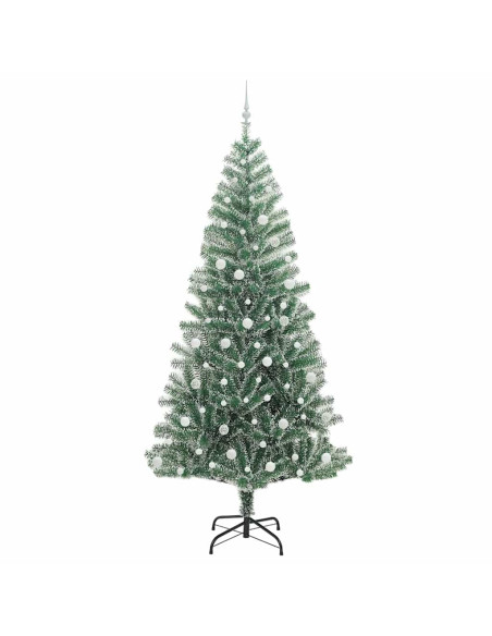 Albero di Natale Artificiale Imbiancato con Luci LED 240 cm