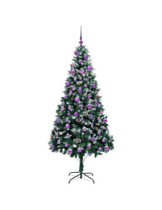 Albero di Natale artificiale con 300 LED Verde 210 cm